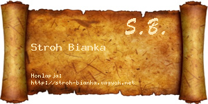 Stroh Bianka névjegykártya