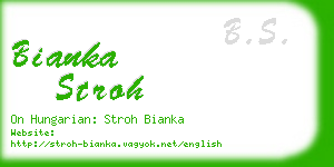 bianka stroh business card